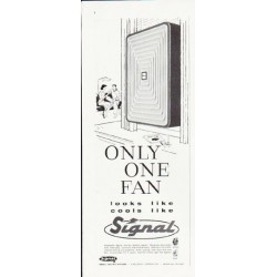 1957 Signal Air Conditioner Ad "Only One Fan"