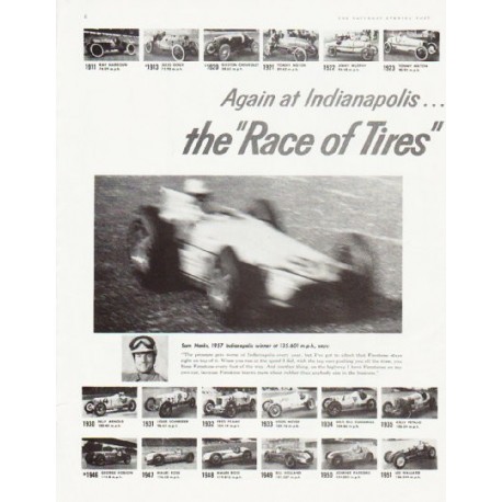 1957 Firestone Tires Ad "Race of Tires"