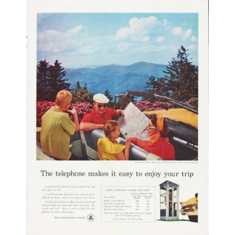 1957 Bell Telephone System Ad "enjoy your trip"
