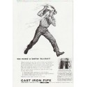 1957 Cast Iron Pipe Ad "a better bucket"