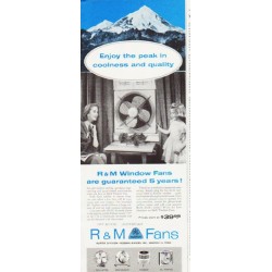 1957 R&M Fans Ad "Enjoy the peak"