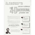 1957 Lincoln National Life Insurance Ad "4-Dimensional"