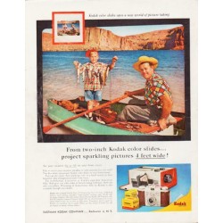 1957 Kodak Ad "sparkling pictures 4 feet wide!"