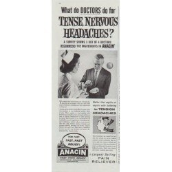 1961 Anacin Ad "What do Doctors do for Tense, Nervous Headaches?"