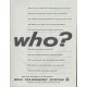 1961 Bell Telephone Ad "who?"