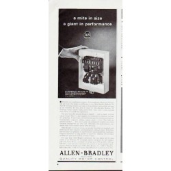 1964 Allen-Bradley Ad "a mite in size"