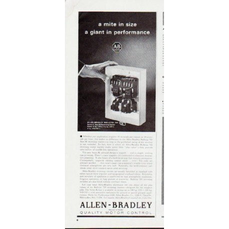 1964 Allen-Bradley Ad "a mite in size"