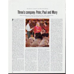 1964 Peter, Paul and Mary Article "Three's company"