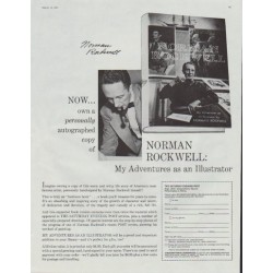 1961 Norman Rockwell Ad "My Adventures as an Illustrator"