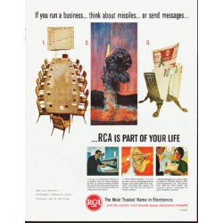 1964 RCA Electronics Ad "If you run a business"