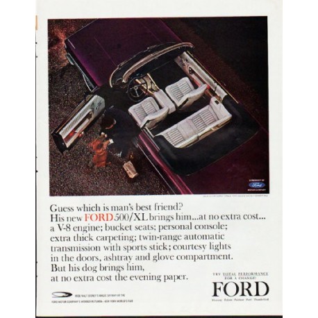 1964 Ford Galaxie Ad "man's best friend" ... (model year 1964)