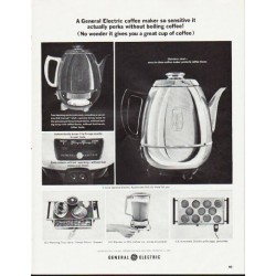 1964 General Electric Ad "coffee maker so sensitive"