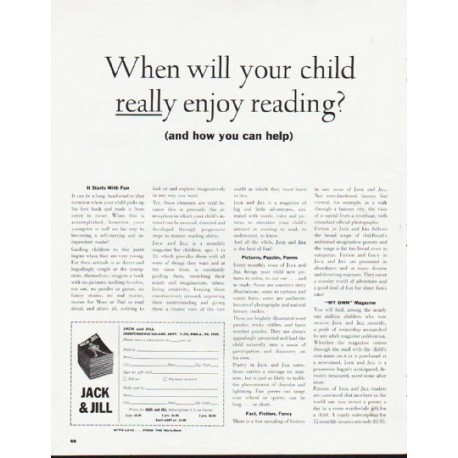 1964 Jack and Jill Magazine Ad "your child"