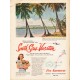 1953 Pan American Airline Ad "South Seas Vacation"