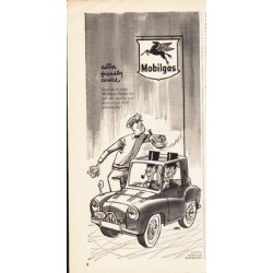 1953 Mobilgas Ad "extra friendly service"