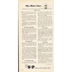 1953 Southern Pacific Lines Ad "The Main Line"