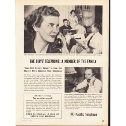 1953 Pacific Telephone Ad "The Biby's Telephone"