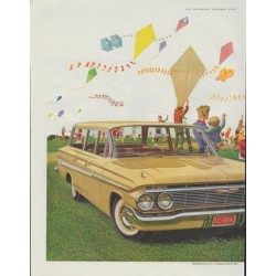 1961 General Motors Ad "High-flying fun on a windswept March day!"