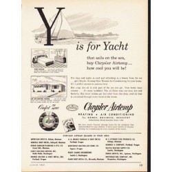 1953 Chrysler Airtemp Ad "Y is for Yacht"