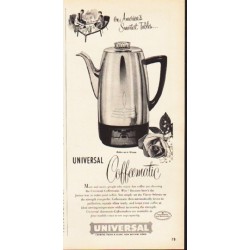 1953 Universal Coffeematic Ad "on America's Smartest Tables"
