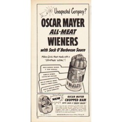 1953 Oscar Mayer Ad "Unexpected Company"