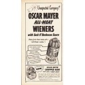 1953 Oscar Mayer Ad "Unexpected Company"