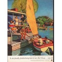 1953 United States Brewers Foundation Ad "Picnic on the Bay"