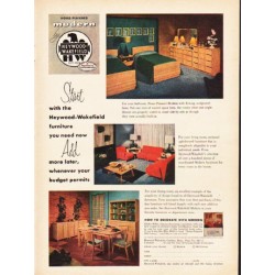 1953 Heywood-Wakefield Ad "furniture you need now"