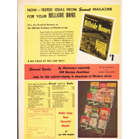 1953 Sunset Magazine Ad "Tested Ideas"