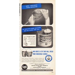 1953 United States Steel Corporation Ad "Boyco Cone Wringer"