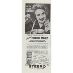 1961 Steero Instant Bouillon Ad "Oh you clever Americans!"