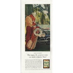 1961 Quaker State Motor Oil Ad "Symbol of protection"