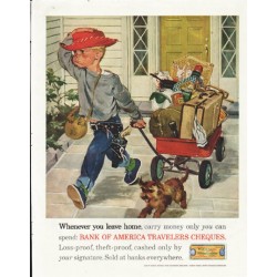 1961 Bank of America Ad "Whenever you leave home"