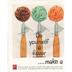 1961 7-Up Ad "Do yourself a flavor"