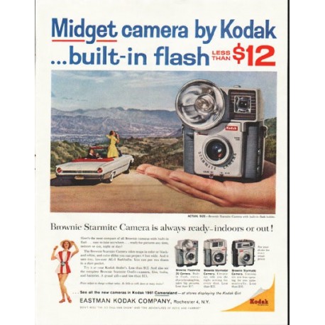 1961 Kodak Camera Ad "Midget camera"