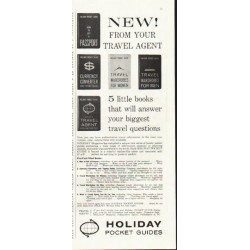 1961 Holiday Pocket Guides Ad "From your travel agent"