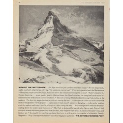 1961 Saturday Evening Post Ad "Without the Matterhorn ..."