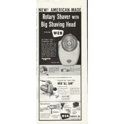 1961 Wen Shaver Ad "Big Shaving Head"
