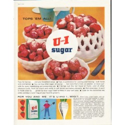 1961 U and I Sugar Ad "tops 'em all!"