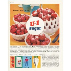 1961 U and I Sugar Ad "tops 'em all!"