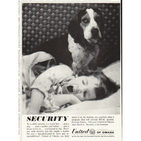 1961 United of Omaha Ad "Security"