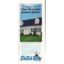 1961 Dutch Boy Paints Ad "5-year house paint"
