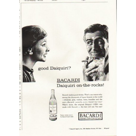 1961 Bacardi Rum Ad "good Daiquiri?"
