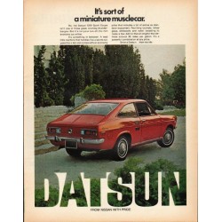 1972 Datsun Ad "miniature musclecar" ~ (model year 1972)