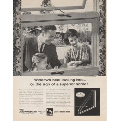 1961 Libbey Owens Ford Ad "Windows bear looking into"
