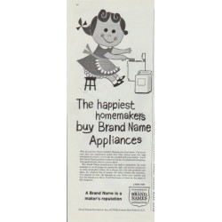 1961 Brand Name Appliances Ad "happiest homemakers"