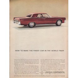 1963 Lincoln Continental Ad "the finest car" ~ (model year 1963)