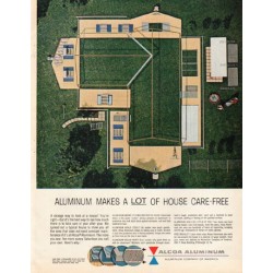 1961 Alcoa Aluminum Ad "a lot of house"