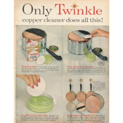 1961 Twinkle Copper Cleaner Ad "Only Twinkle"