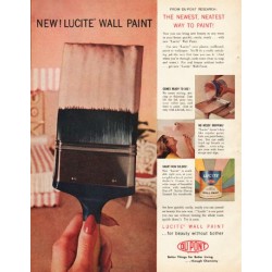 1961 Du Pont Ad "Lucite Wall Paint"